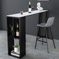 Industrial Style Bistro Bar Desk Stone Rectangle Pub Table for Cafe and Breakroom