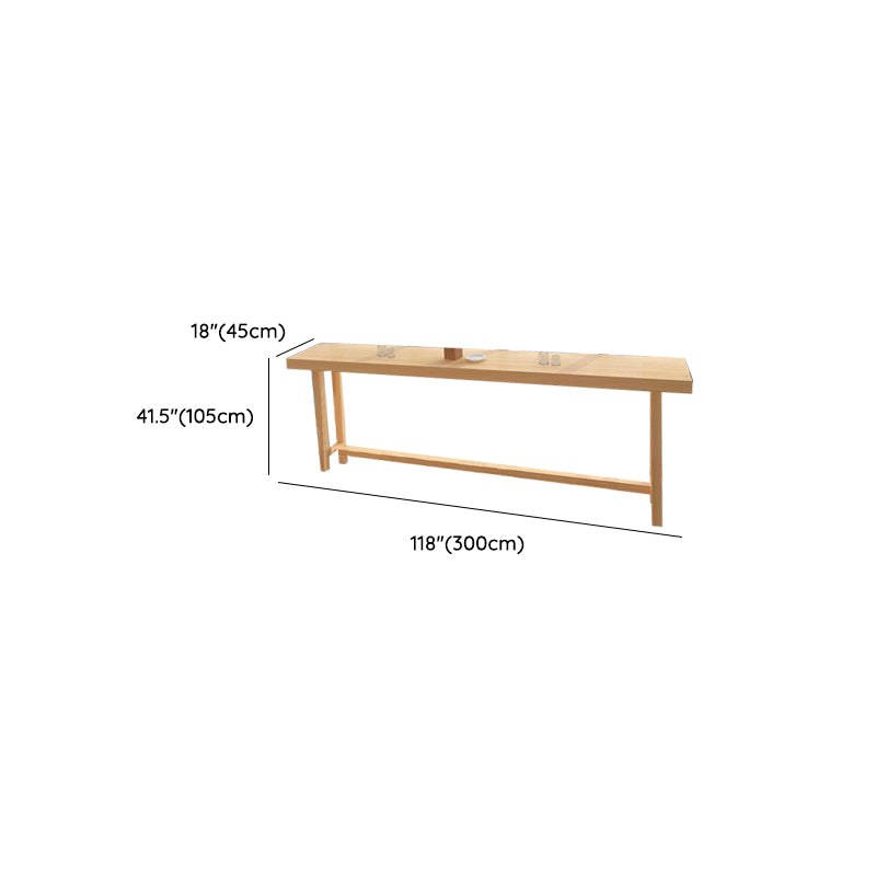 Natural Solid Wood Bar Dining Table Rectangle Bar Height Pub Table Clearhalo 'Bar Furniture' 'Bar Tables' 'bar_tables' 'furn' 'furn_bar_tables' 'Furniture' 'Kitchen & Dining Furniture' 6581428