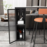 Moderner gesinterte Steinstangen Tisch Rechteck Esstisch mit Lagerregalen