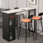 Modern Sintered Stone Bar Table Rectangle Dining Table with Storage Shelves Clearhalo 'Bar Furniture' 'Bar Tables' 'bar_tables' 'furn' 'furn_bar_tables' 'Furniture' 'Kitchen & Dining Furniture' 6581490