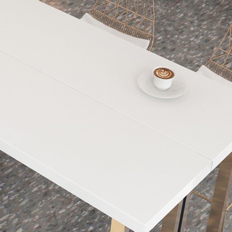 Moderner, rechteckiger Bartisch aus Massivholz für das Wohnzimmer