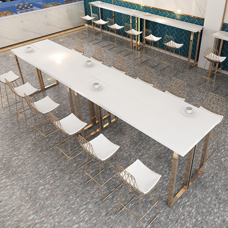 Moderner, rechteckiger Bartisch aus Massivholz für das Wohnzimmer
