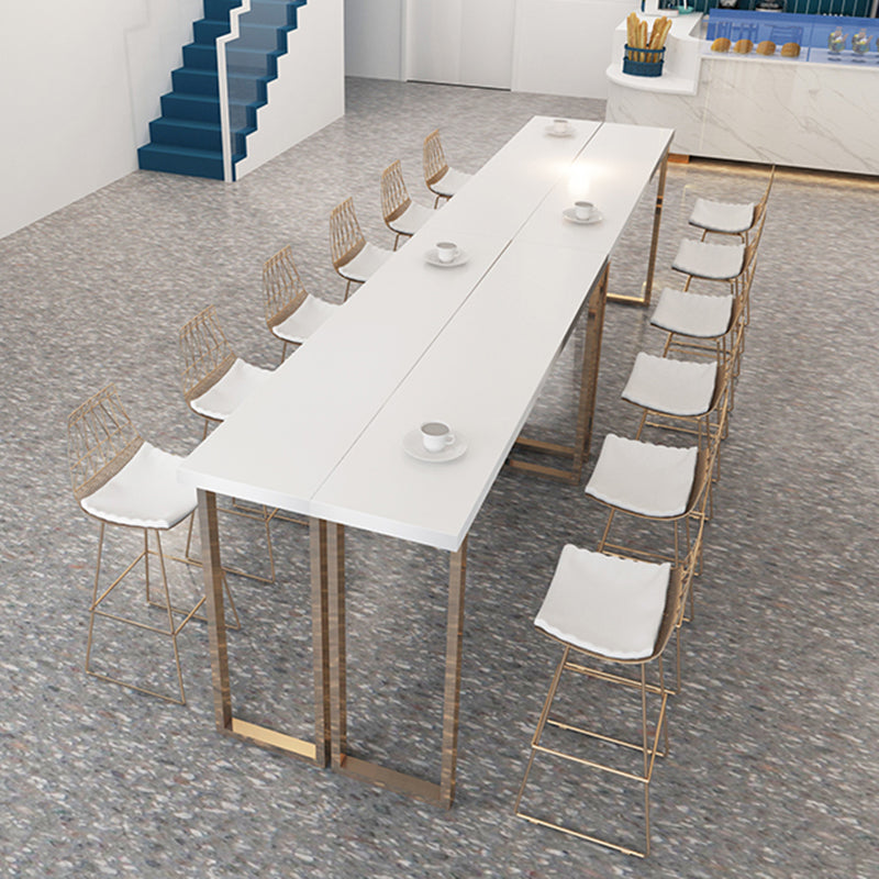 Moderner, rechteckiger Bartisch aus Massivholz für das Wohnzimmer
