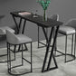 Modern Style Bistro Bar Table Rectangle Stone Top Bar Table for Dining Room Clearhalo 'Bar Furniture' 'Bar Tables' 'bar_tables' 'furn' 'furn_bar_tables' 'Furniture' 'Kitchen & Dining Furniture' 6581541
