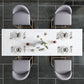 Faux Marble Bistro Bar Table Rectangle White Bar Table for Home Clearhalo 'Bar Furniture' 'Bar Tables' 'bar_tables' 'furn' 'furn_bar_tables' 'Furniture' 'Kitchen & Dining Furniture' 6581555