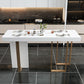 Faux Marble Bistro Bar Table Rectangle White Bar Table for Home Clearhalo 'Bar Furniture' 'Bar Tables' 'bar_tables' 'furn' 'furn_bar_tables' 'Furniture' 'Kitchen & Dining Furniture' 6581556