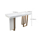 Faux Marble Bistro Bar Table Rectangle White Bar Table for Home Clearhalo 'Bar Furniture' 'Bar Tables' 'bar_tables' 'furn' 'furn_bar_tables' 'Furniture' 'Kitchen & Dining Furniture' 6581558