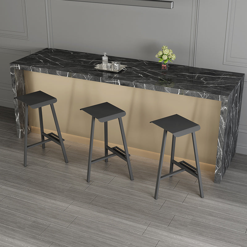 Taburete de contaminación sin espalda sin brazo industrial taburete de barra de hierro con pedal para bar