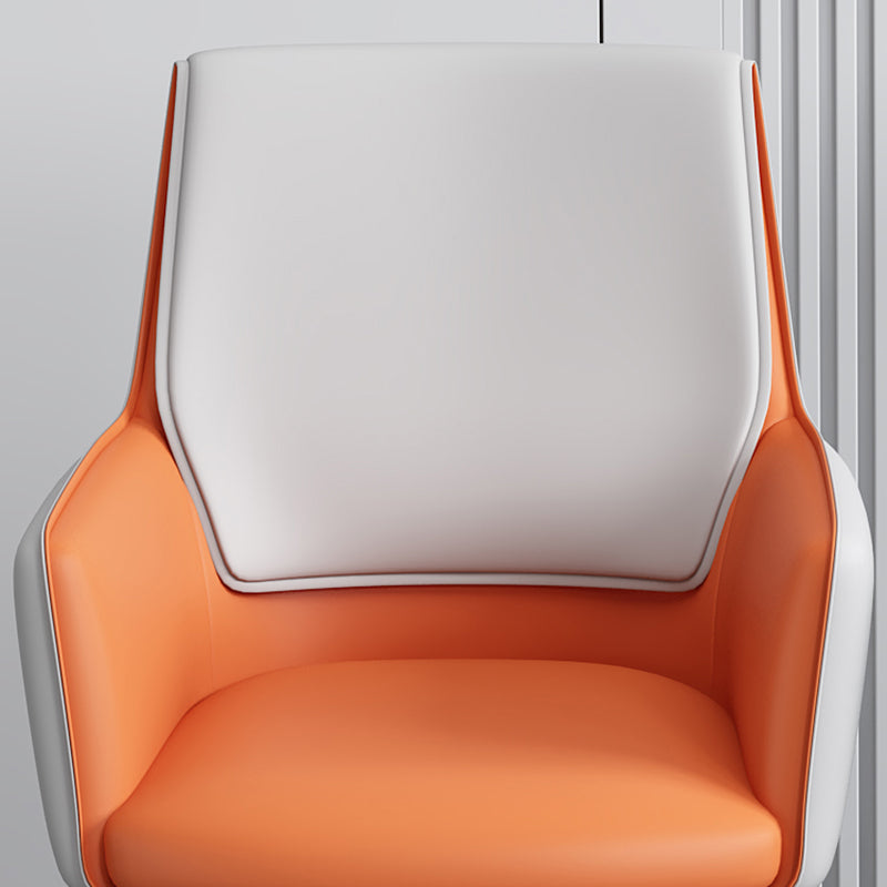 Faux Leather Upholstered Chair Contemporary Kitchen Dining Arm Chair Clearhalo 'Dining Chairs' 'Dining Tables & Seating' 'dining_chair' 'furn' 'furn_dining_chair' 'Furniture' 'Kitchen & Dining Furniture' 6581606