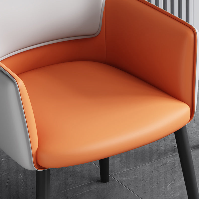 Faux Leather Upholstered Chair Contemporary Kitchen Dining Arm Chair Clearhalo 'Dining Chairs' 'Dining Tables & Seating' 'dining_chair' 'furn' 'furn_dining_chair' 'Furniture' 'Kitchen & Dining Furniture' 6581613