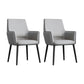 Faux Leather Upholstered Chair Contemporary Kitchen Dining Arm Chair Light Gray 2 Piece Set Clearhalo 'Dining Chairs' 'Dining Tables & Seating' 'dining_chair' 'furn' 'furn_dining_chair' 'Furniture' 'Kitchen & Dining Furniture' 6581619