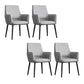 Faux Leather Upholstered Chair Contemporary Kitchen Dining Arm Chair Light Gray 4 Piece Set Clearhalo 'Dining Chairs' 'Dining Tables & Seating' 'dining_chair' 'furn' 'furn_dining_chair' 'Furniture' 'Kitchen & Dining Furniture' 6581620