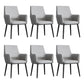 Faux Leather Upholstered Chair Contemporary Kitchen Dining Arm Chair Light Gray 6 Piece Set Clearhalo 'Dining Chairs' 'Dining Tables & Seating' 'dining_chair' 'furn' 'furn_dining_chair' 'Furniture' 'Kitchen & Dining Furniture' 6581621
