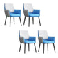 Faux Leather Upholstered Chair Contemporary Kitchen Dining Arm Chair Gray-Blue 4 Piece Set Clearhalo 'Dining Chairs' 'Dining Tables & Seating' 'dining_chair' 'furn' 'furn_dining_chair' 'Furniture' 'Kitchen & Dining Furniture' 6581630