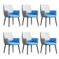 Faux Leather Upholstered Chair Contemporary Kitchen Dining Arm Chair Gray-Blue 6 Piece Set Clearhalo 'Dining Chairs' 'Dining Tables & Seating' 'dining_chair' 'furn' 'furn_dining_chair' 'Furniture' 'Kitchen & Dining Furniture' 6581631