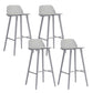 Indoor Oak Solid Wood Bar Stool Modern Armless Low Back Stool