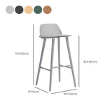 Indoor Oak Solid Wood Bar Stool Modern Armless Low Back Stool