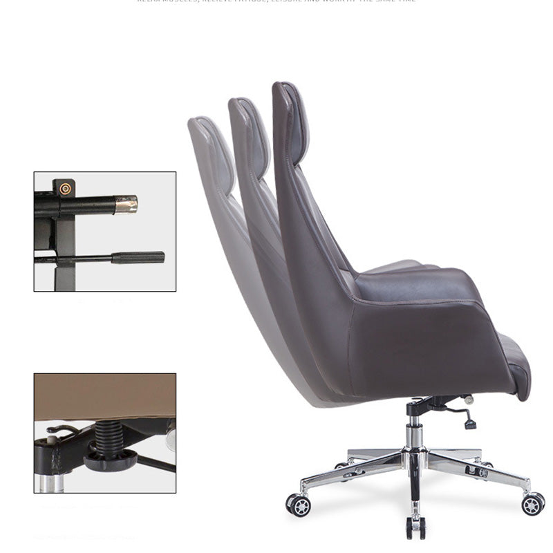 Moderne Ledermanager Stuhl ein verstellbarer lumbaler Support Executive Chair für Office