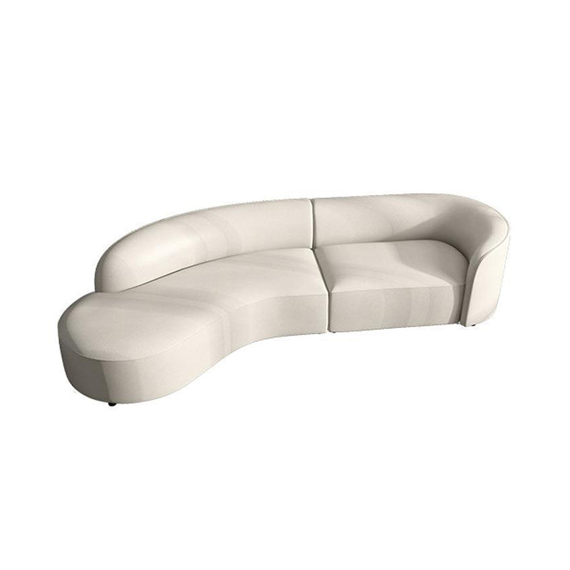29 "H Sofá escandinavo Sofá de cuero blanco Sectional