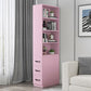 Soft Close Drawers Storage Cabinet Rectangle Cabinet with Drawer Pink Clearhalo 'Cabinets & Chests' 'cabinets_chests' 'furn' 'furn_cabinets_chests' 'Furniture' 'Living Room Furniture' 6582287