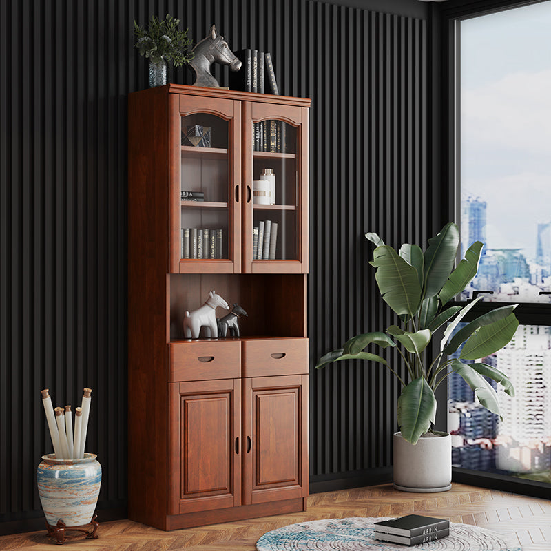 Grooves Handle Storage Cabinet Solid Wood Cabinet with Drawer Clearhalo 'Cabinets & Chests' 'cabinets_chests' 'furn' 'furn_cabinets_chests' 'Furniture' 'Living Room Furniture' 6582296