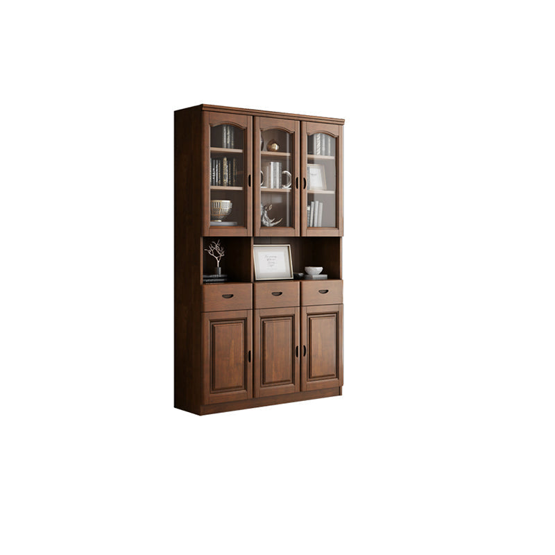 Grooves Handle Storage Cabinet Solid Wood Cabinet with Drawer Clearhalo 'Cabinets & Chests' 'cabinets_chests' 'furn' 'furn_cabinets_chests' 'Furniture' 'Living Room Furniture' 6582308