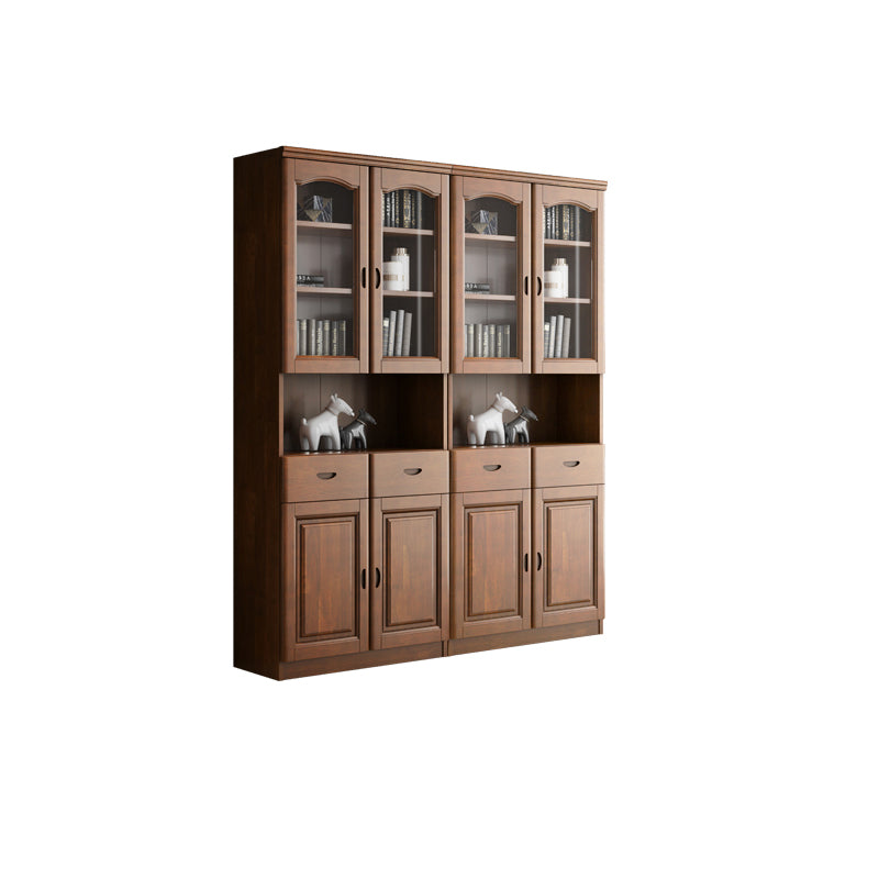 Grooves Handle Storage Cabinet Solid Wood Cabinet with Drawer Clearhalo 'Cabinets & Chests' 'cabinets_chests' 'furn' 'furn_cabinets_chests' 'Furniture' 'Living Room Furniture' 6582311