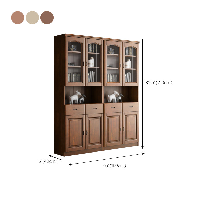 Grooves Handle Storage Cabinet Solid Wood Cabinet with Drawer Clearhalo 'Cabinets & Chests' 'cabinets_chests' 'furn' 'furn_cabinets_chests' 'Furniture' 'Living Room Furniture' 6582325