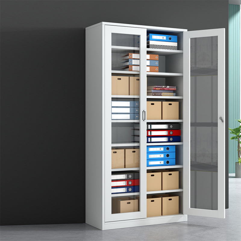 Modern File Cabinet Glass Doors Lock Storage Vertical Filing Cabinet Clearhalo 'Filing Cabinets' 'filling_cabinets' 'furn' 'furn_filling_cabinets' 'Furniture' 'Office Furniture' 6582375