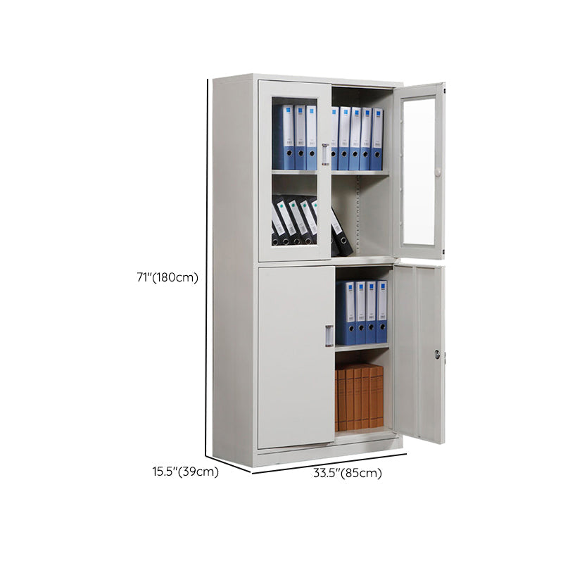 Modern File Cabinet Glass Doors Lock Storage Vertical Filing Cabinet Clearhalo 'Filing Cabinets' 'filling_cabinets' 'furn' 'furn_filling_cabinets' 'Furniture' 'Office Furniture' 6582381