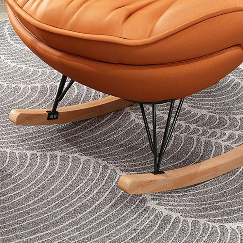 Chaise à bascule résistante à gratter un tissu solide chaise à bascule moderne avec ottoman