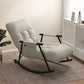 Home Modern Metal Base Rocking Chair Living Room Leisure Single Sofa Chair Clearhalo 'Chairs & Seating' 'furn' 'furn_rocking_chairs' 'Furniture' 'Living Room Furniture' 'Rocking Chairs' 'rocking_chairs' 6582551