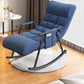 Home Modern Metal Base Rocking Chair Living Room Leisure Single Sofa Chair Blue Black Clearhalo 'Chairs & Seating' 'furn' 'furn_rocking_chairs' 'Furniture' 'Living Room Furniture' 'Rocking Chairs' 'rocking_chairs' 6582558