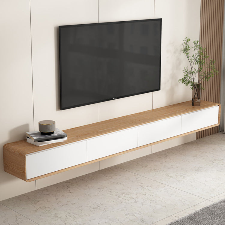 Contemporary TV Media Console Wooden TV Console with Drawers 94.5"L x 12"W x 9"H Clearhalo 'furn' 'furn_tv_stands_entertainment_centers' 'Furniture' 'Living Room Furniture' 'TV Stands & Entertainment Centers' 'TV Stands & Media Storage Furniture' 'tv_stands_entertainment_centers' 6582671