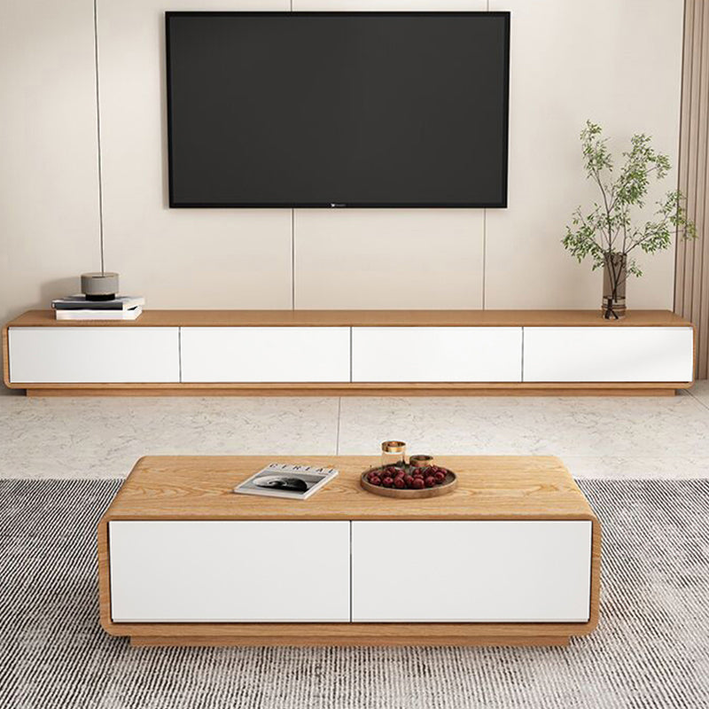 Contemporary TV Media Console Wooden TV Console with Drawers Clearhalo 'furn' 'furn_tv_stands_entertainment_centers' 'Furniture' 'Living Room Furniture' 'TV Stands & Entertainment Centers' 'TV Stands & Media Storage Furniture' 'tv_stands_entertainment_centers' 6582673