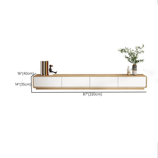 Contemporary TV Media Console Wooden TV Console with Drawers
