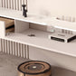 Floating TV Stand Console Enclosed Storage TV Media Console with Drawers
