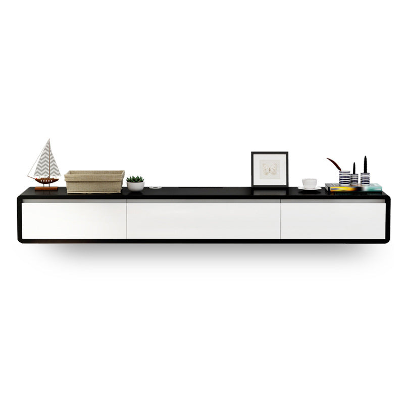 Wall-mounted TV Stand Console Modern TV Media Console with Drawers Black-White Clearhalo 'furn' 'furn_tv_stands_entertainment_centers' 'Furniture' 'Living Room Furniture' 'TV Stands & Entertainment Centers' 'TV Stands & Media Storage Furniture' 'tv_stands_entertainment_centers' 6582779