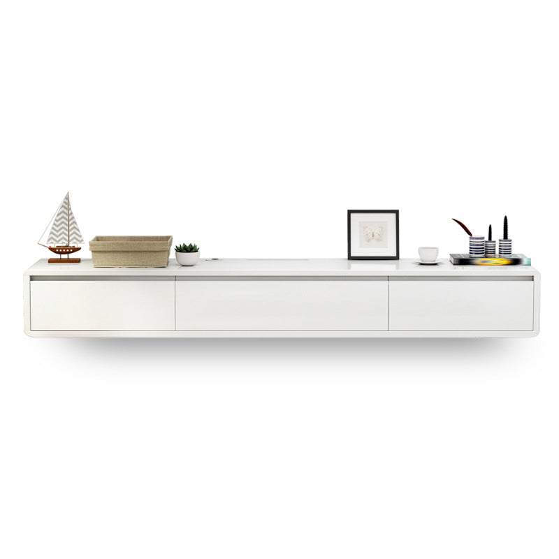 Wall-mounted TV Stand Console Modern TV Media Console with Drawers White Clearhalo 'furn' 'furn_tv_stands_entertainment_centers' 'Furniture' 'Living Room Furniture' 'TV Stands & Entertainment Centers' 'TV Stands & Media Storage Furniture' 'tv_stands_entertainment_centers' 6582782
