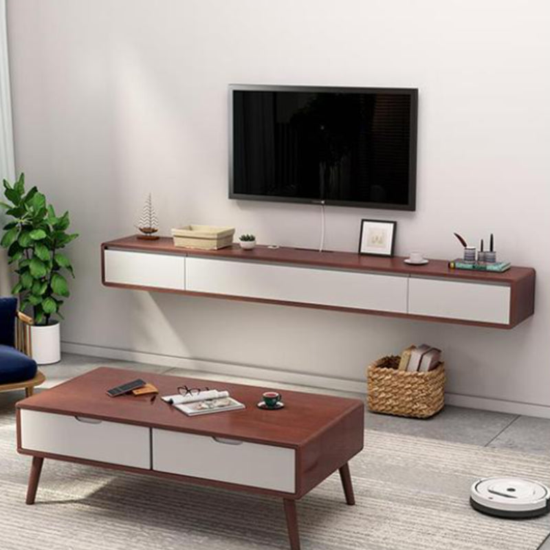 Wall-mounted TV Stand Console Modern TV Media Console with Drawers Clearhalo 'furn' 'furn_tv_stands_entertainment_centers' 'Furniture' 'Living Room Furniture' 'TV Stands & Entertainment Centers' 'TV Stands & Media Storage Furniture' 'tv_stands_entertainment_centers' 6582785