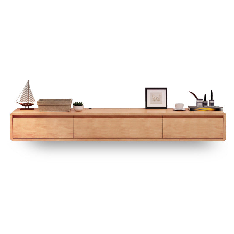 Wall-mounted TV Stand Console Modern TV Media Console with Drawers Natural Clearhalo 'furn' 'furn_tv_stands_entertainment_centers' 'Furniture' 'Living Room Furniture' 'TV Stands & Entertainment Centers' 'TV Stands & Media Storage Furniture' 'tv_stands_entertainment_centers' 6582786