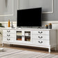 Traditional TV Stand Console Wooden TV Media Console for Living Room White Clearhalo 'furn' 'furn_tv_stands_entertainment_centers' 'Furniture' 'Living Room Furniture' 'TV Stands & Entertainment Centers' 'TV Stands & Media Storage Furniture' 'tv_stands_entertainment_centers' 6582800