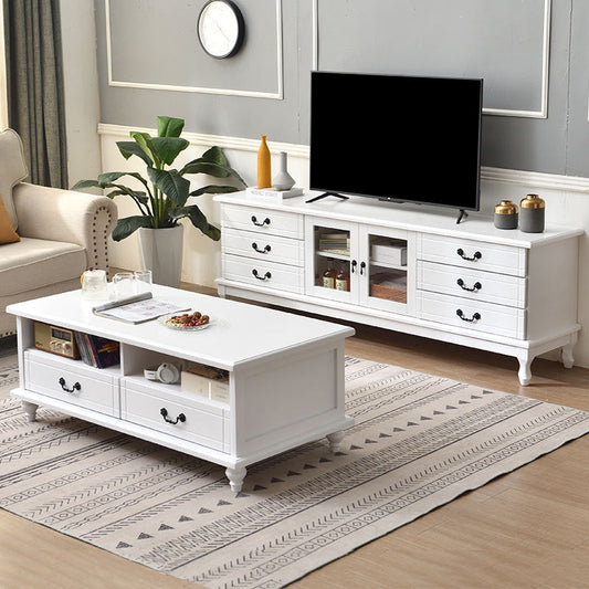 Traditional TV Stand Console Wooden TV Media Console for Living Room Clearhalo 'furn' 'furn_tv_stands_entertainment_centers' 'Furniture' 'Living Room Furniture' 'TV Stands & Entertainment Centers' 'TV Stands & Media Storage Furniture' 'tv_stands_entertainment_centers' 6582804