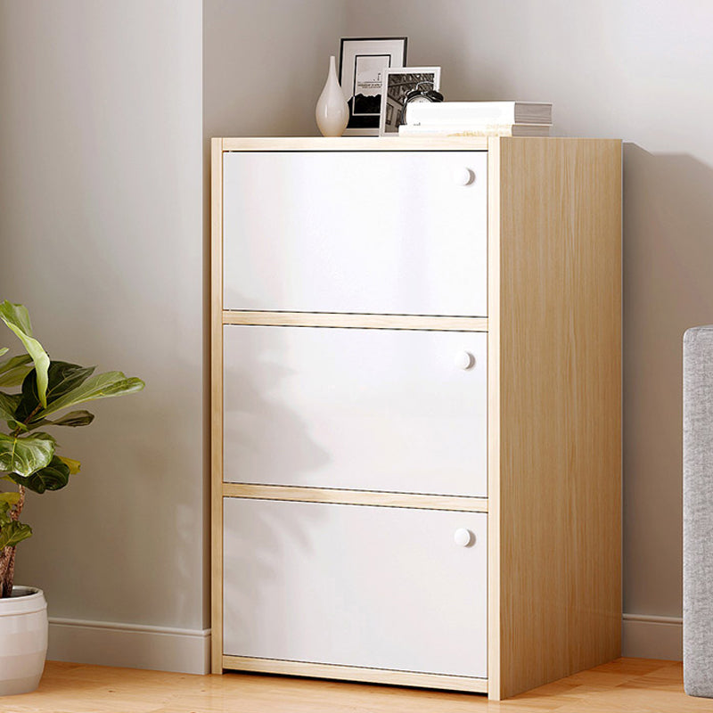 Modern Style Standard Cabinet Rectangle Storage Cabinet for Home 15.7"L x 11.8"W x 30.3"H Natural Clearhalo 'Cabinets & Chests' 'cabinets_chests' 'furn' 'furn_cabinets_chests' 'Furniture' 'Living Room Furniture' 6582825