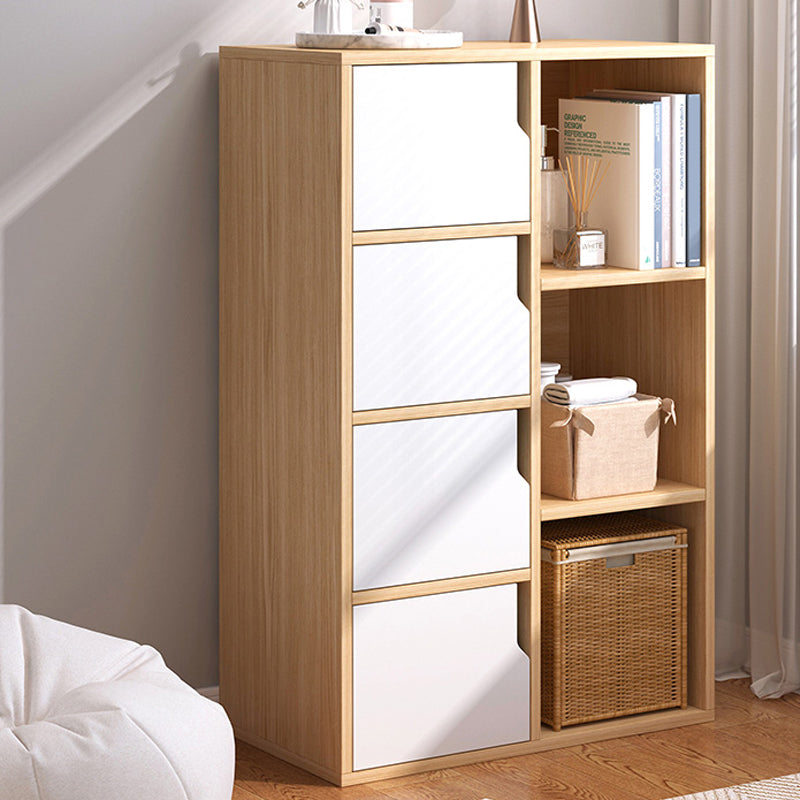 Modern Style Standard Cabinet Rectangle Storage Cabinet for Home 19.7"L x 9.8"W x 41.3"H Natural Clearhalo 'Cabinets & Chests' 'cabinets_chests' 'furn' 'furn_cabinets_chests' 'Furniture' 'Living Room Furniture' 6582830