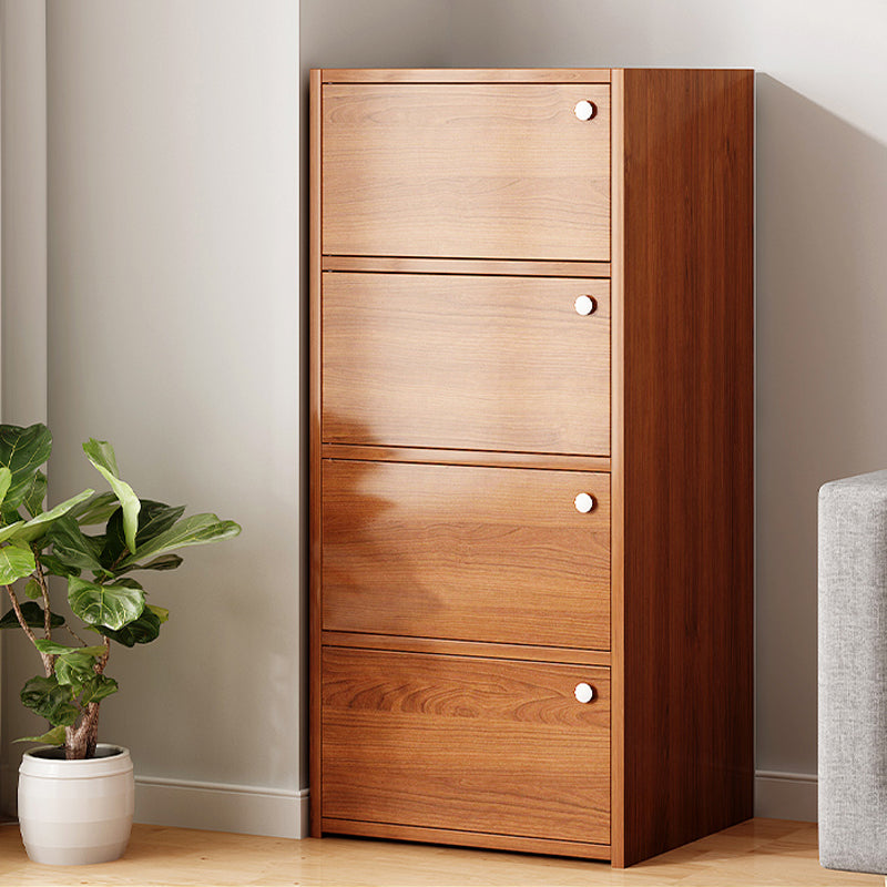 Modern Style Standard Cabinet Rectangle Storage Cabinet for Home 16"L x 12"W x 41"H Walnut Clearhalo 'Cabinets & Chests' 'cabinets_chests' 'furn' 'furn_cabinets_chests' 'Furniture' 'Living Room Furniture' 6582841