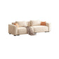 Velvet  Square Arm Sofa Modern Sofa with Pillows in White 37.40"   W