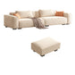 Velvet  Square Arm Sofa Modern Sofa with Pillows in White 37.40"   W