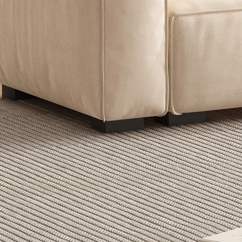 Velvet  Square Arm Sofa Modern Sofa with Pillows in White 37.40"   W