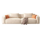 Velvet  Square Arm Sofa Modern Sofa with Pillows in White 37.40"   W